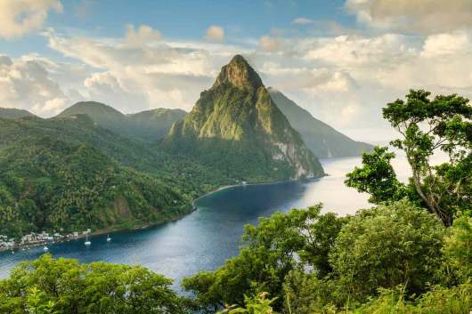 The Pitons in Saint Lucia